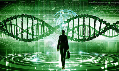 DNA研究女商人站后,虚拟板与DNA螺旋